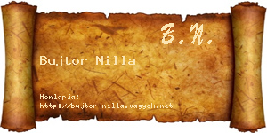 Bujtor Nilla névjegykártya